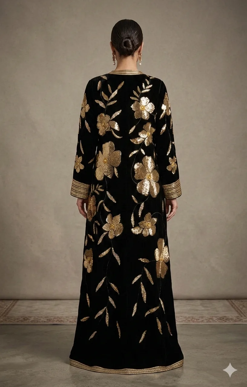 Sequins And Gems Velvet Outfit