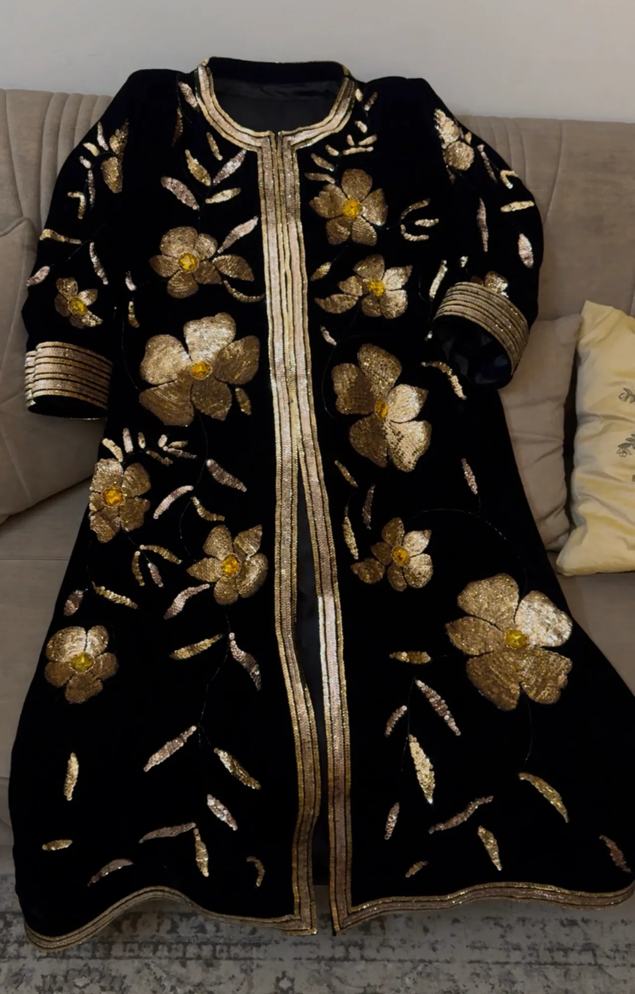 Sequins And Gems Velvet Outfit