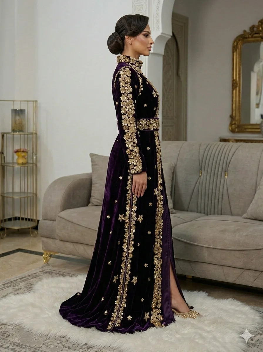 Valentino Inspired Front Open Kaftan