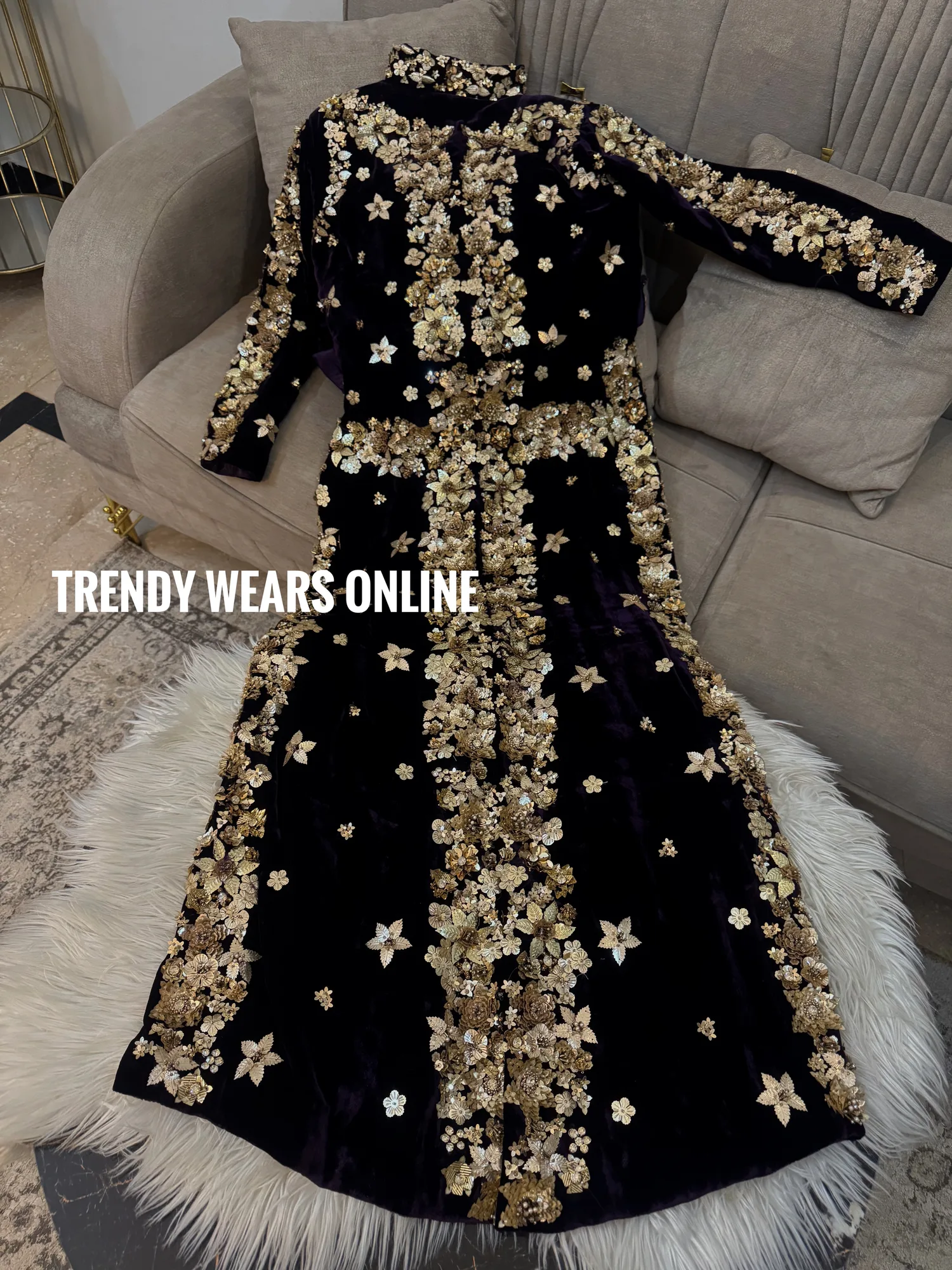 Valentino Inspired Front Open Kaftan