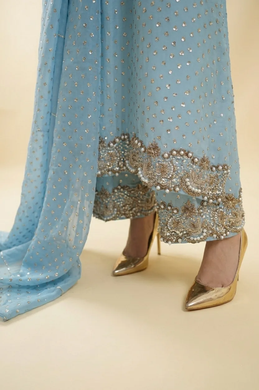 Sky Blue Party Wear TWP24