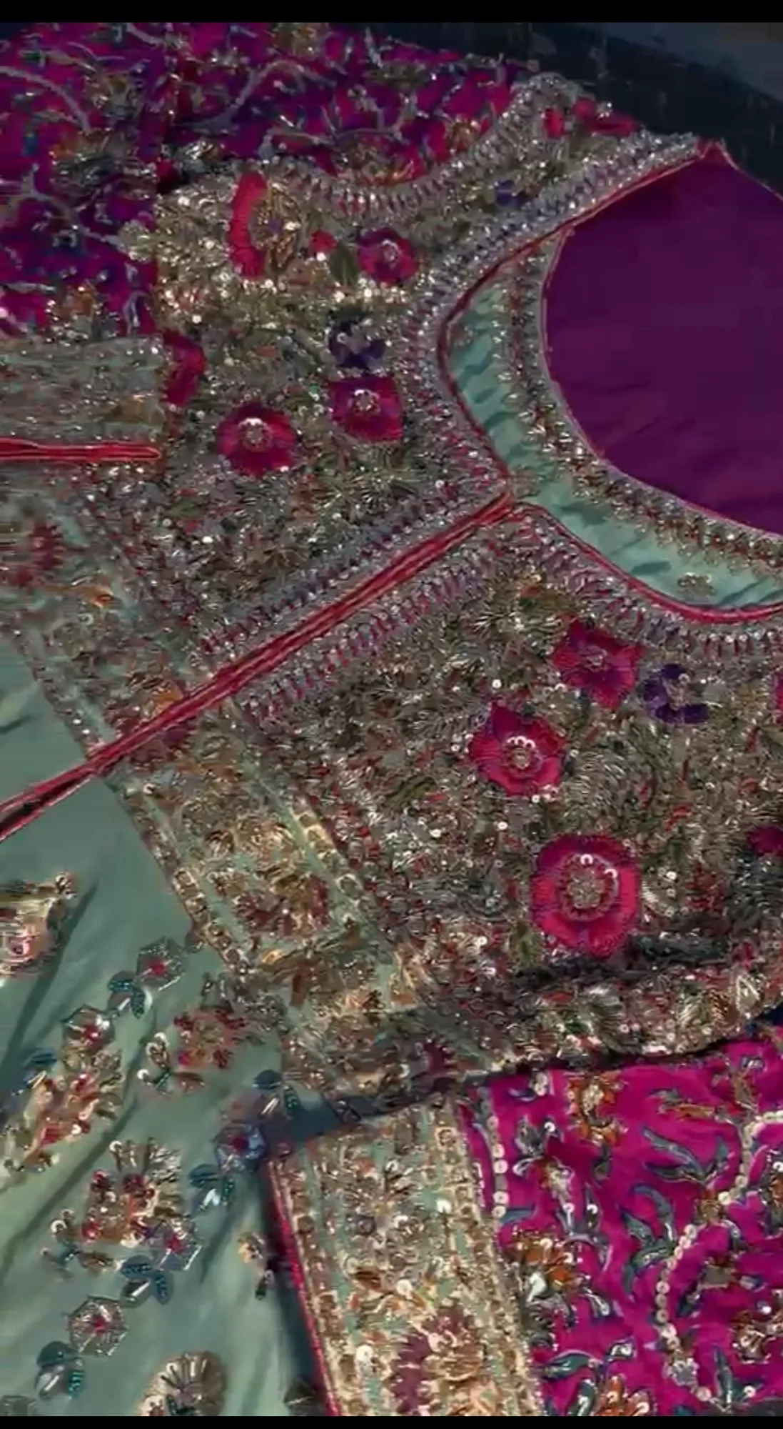 Zehra-e-Gulistan Block-printed (with Hands) embroidered Angrakha