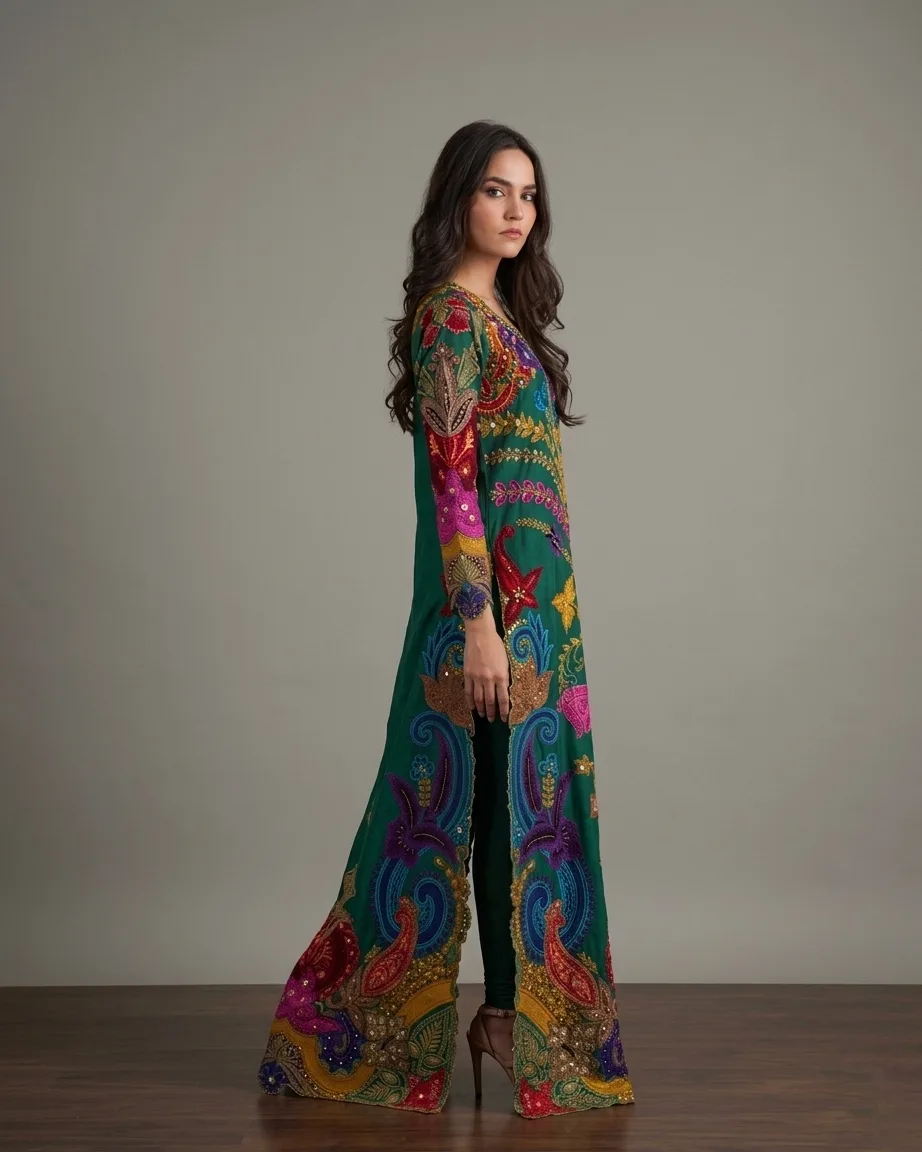 Long Rainbow Kaftan
