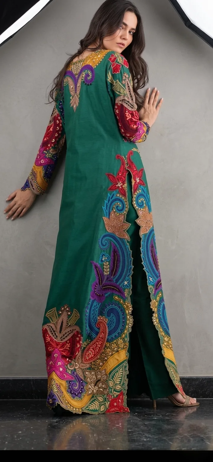 Long Rainbow Kaftan
