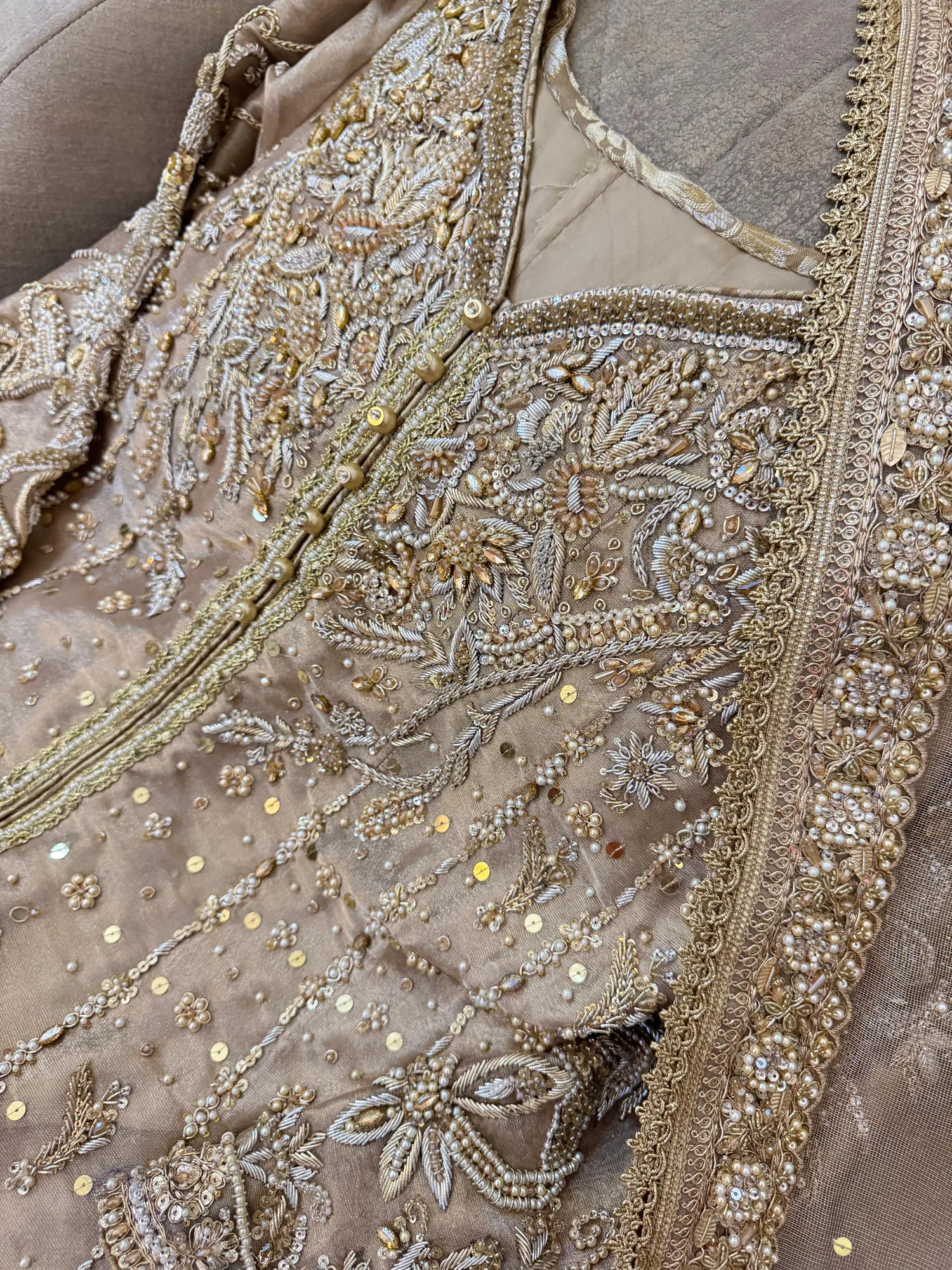 Champagne Anarkali TW0725