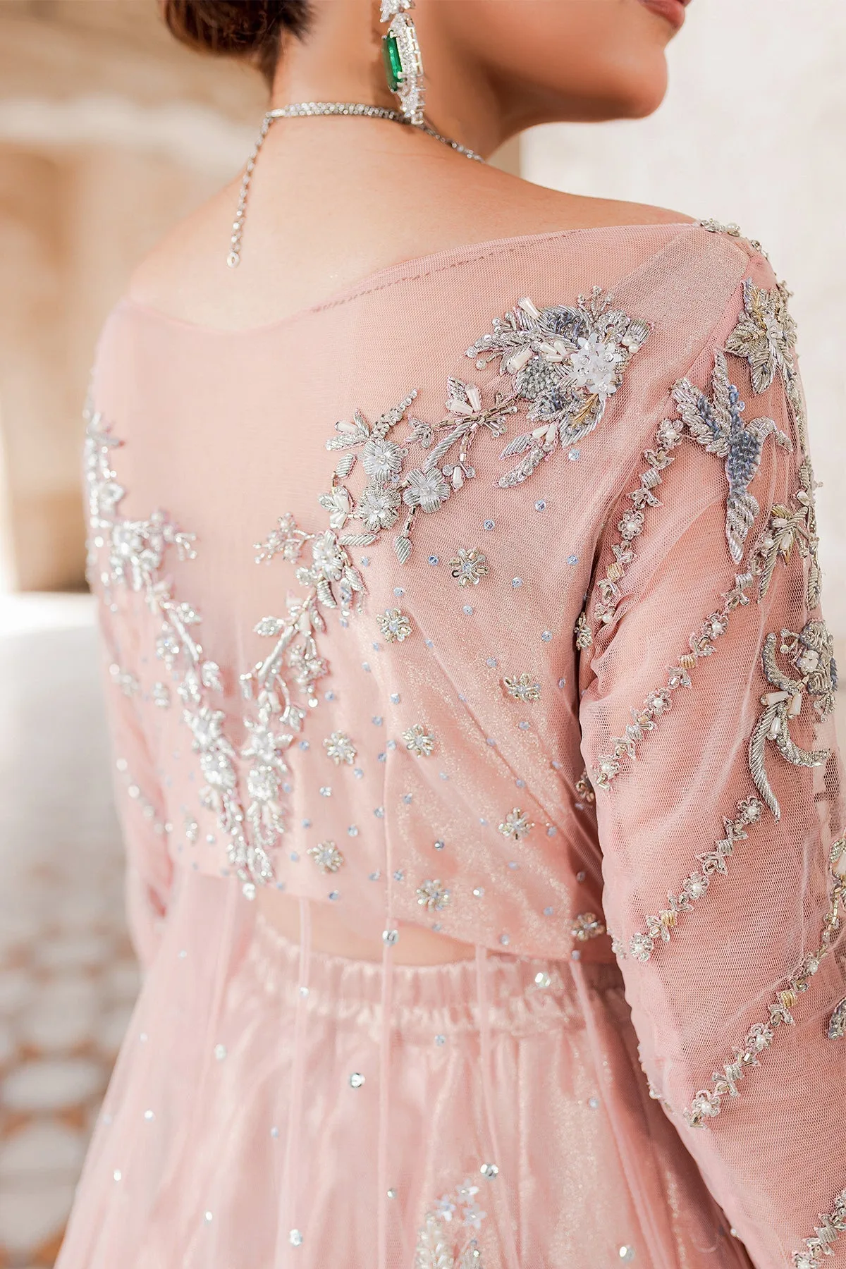 Soft Pink Gown Lehenga 3