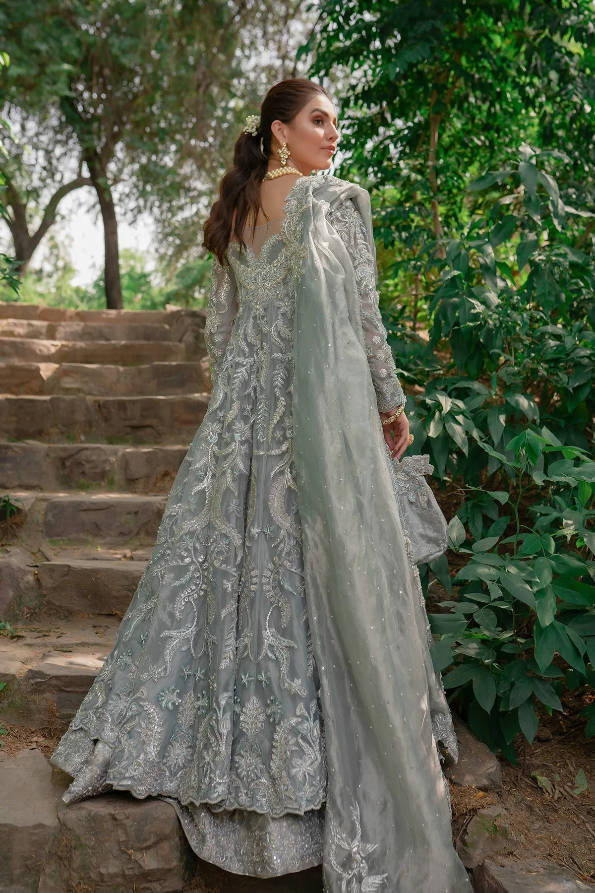 Jamawar Front Open Frock 5