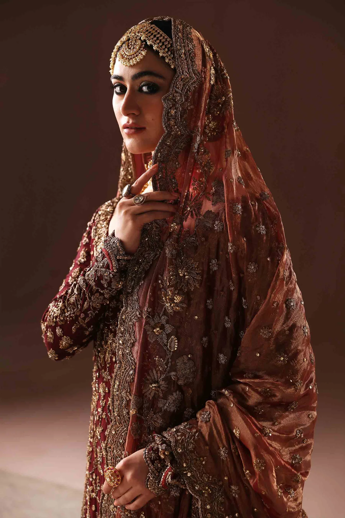 Maroon Gold Farshi Gharara 4