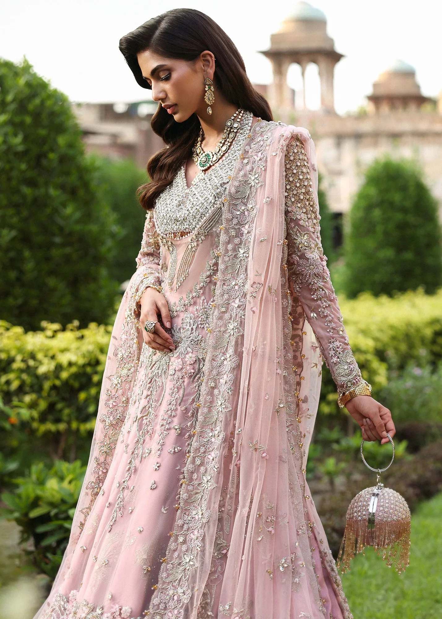 Pakistani Bridal Walima Dress in Lehenga Kameez Style 2