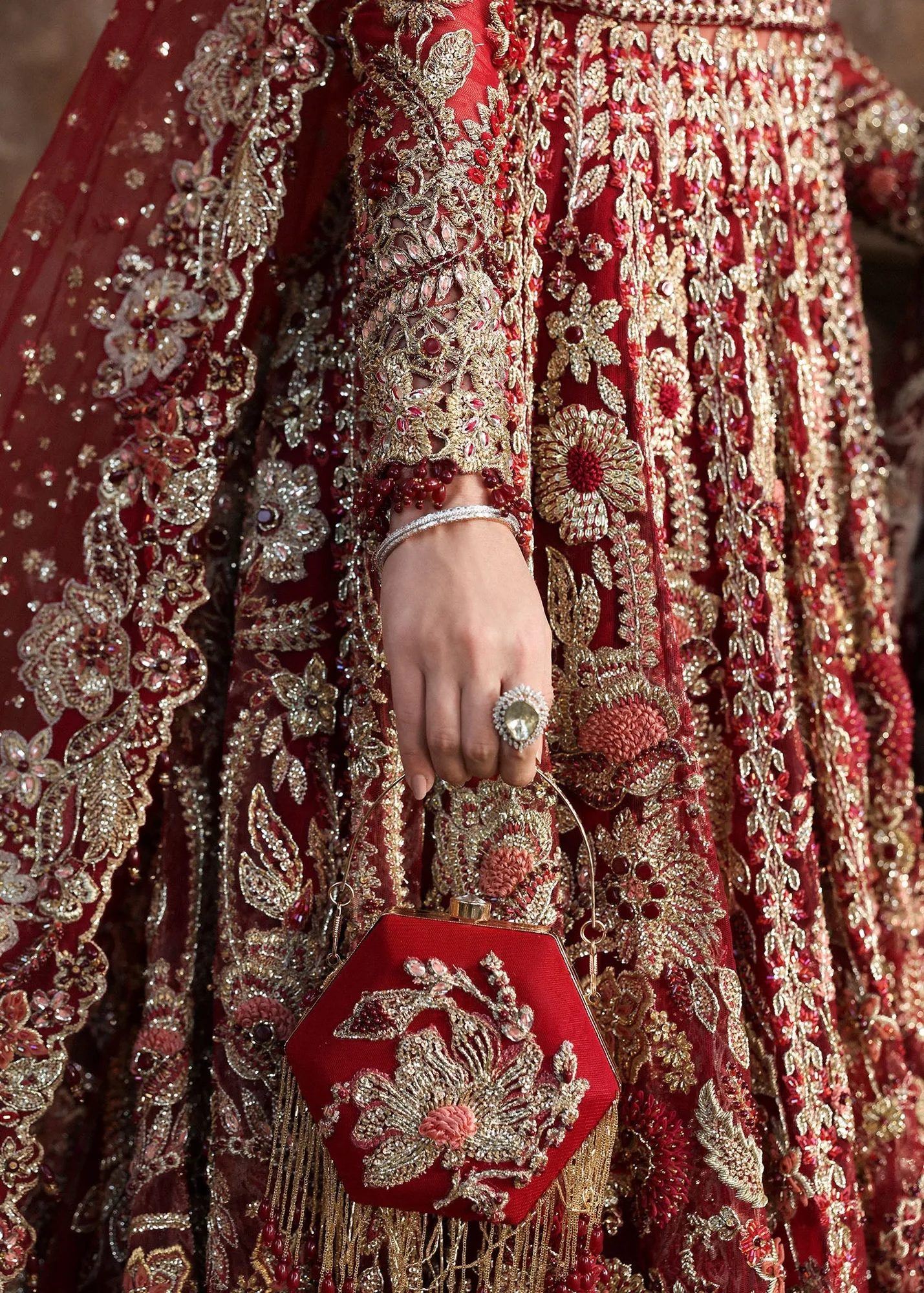 Pakistani Bridal Dress in Wedding Pishwas Lehenga Style 4