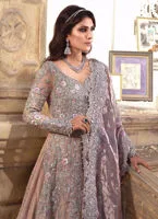 Pakistani Bridal Dress Traditional Silver Lehenga Dupatta Dress 2