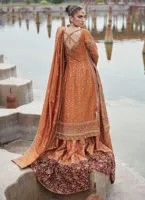 Orange Lehenga Designs Dress for Pakistani Bridal Wear 4