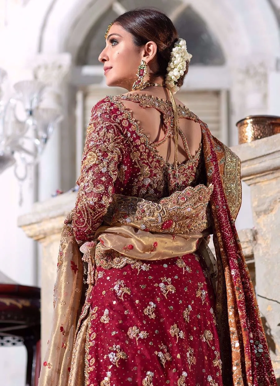 Embroiderd Red Bridal Lehenga Pakistani Bridal Dress 2