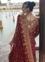 Pakistan Bridal Dress Kalidaar Heavy Embroidered Bridal Lehenga 4