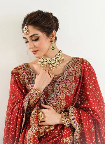 Pakistani Bridal Dress Red Kameez and Lehenga Style 2