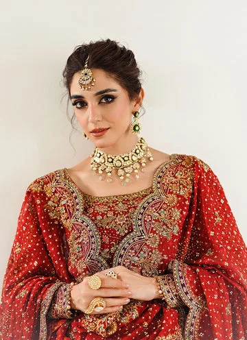 Pakistani Bridal Dress Red Kameez and Lehenga Style 5
