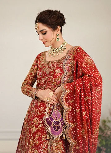 Pakistani Bridal Dress Red Kameez and Lehenga Style 6