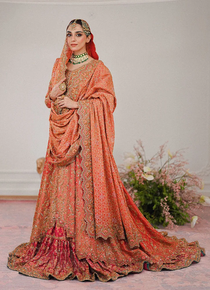 Luxury Pakistani Bridal Dress Farshi Lehenga Kameez Dupatta