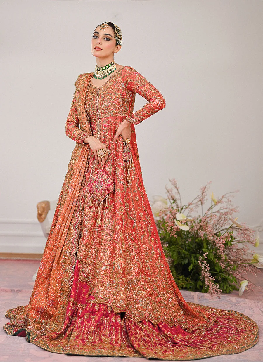 Luxury Pakistani Bridal Dress Farshi Lehenga Kameez Dupatta 3