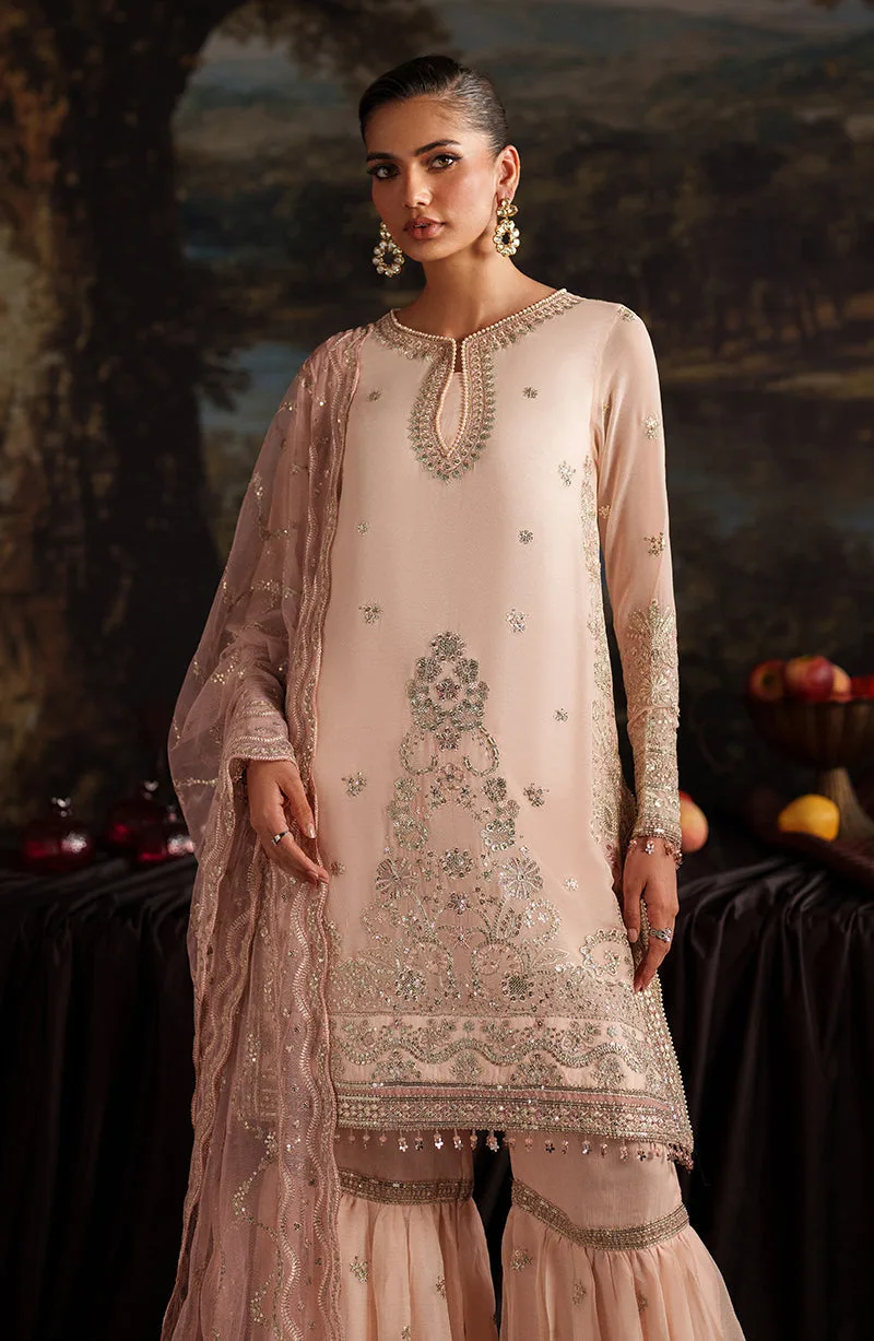 Elegant Tea Pink Sequins Chiffon Pakistani Party Dress 4
