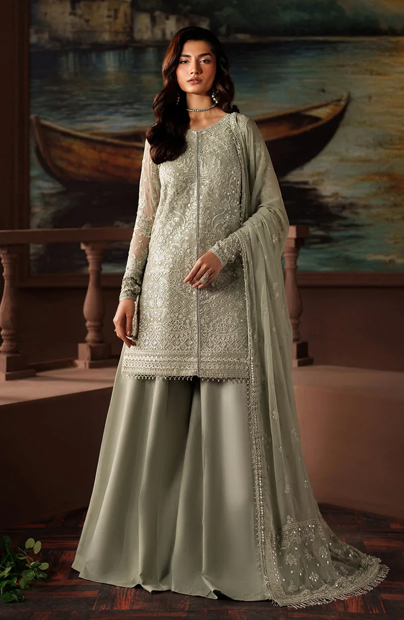 Elegant Black Chiffon Pakistani Party Dress with Embroidery 2