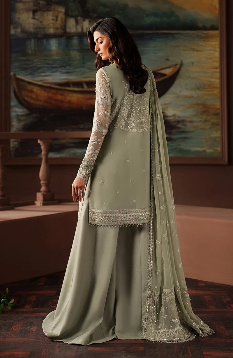 Elegant Black Chiffon Pakistani Party Dress with Embroidery 3