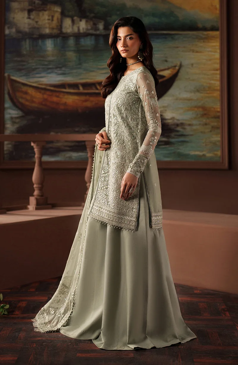 Elegant Black Chiffon Pakistani Party Dress with Embroidery 5