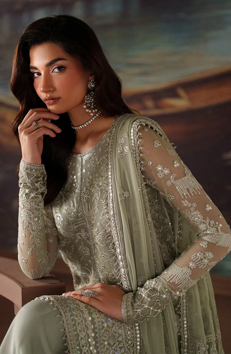 Elegant Black Chiffon Pakistani Party Dress with Embroidery 8