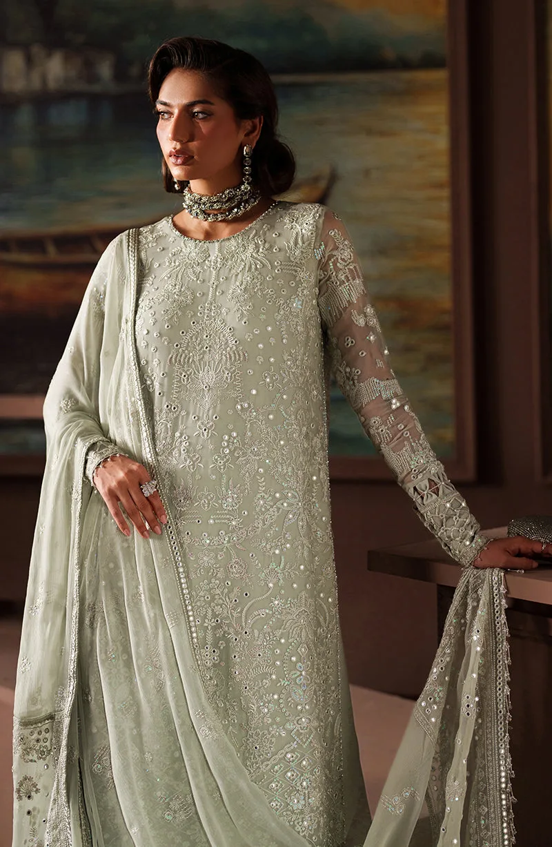 Elegant Black Chiffon Pakistani Party Dress with Embroidery 10