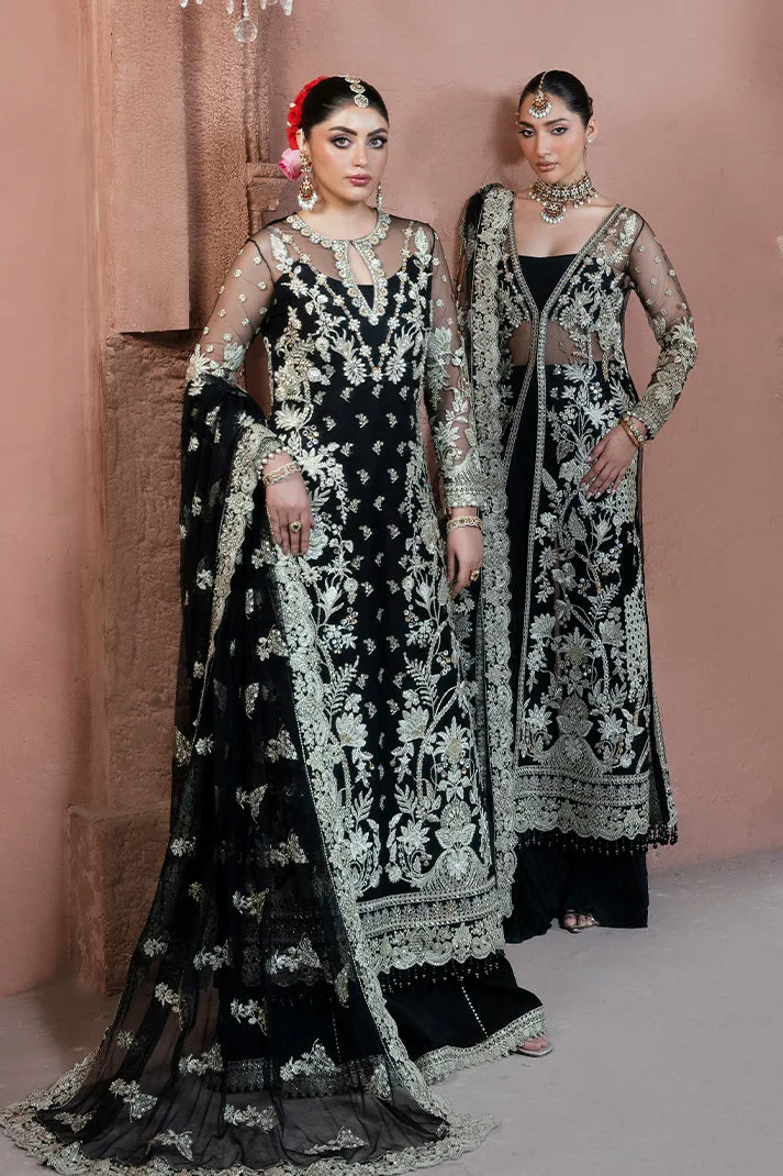 Embroidered Pakistani Bridal Dress with Raw Silk Trouser