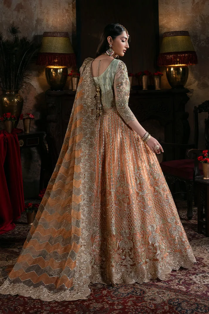 Embroidered Organza Pakistani Bridal Dress with Embellishment 2