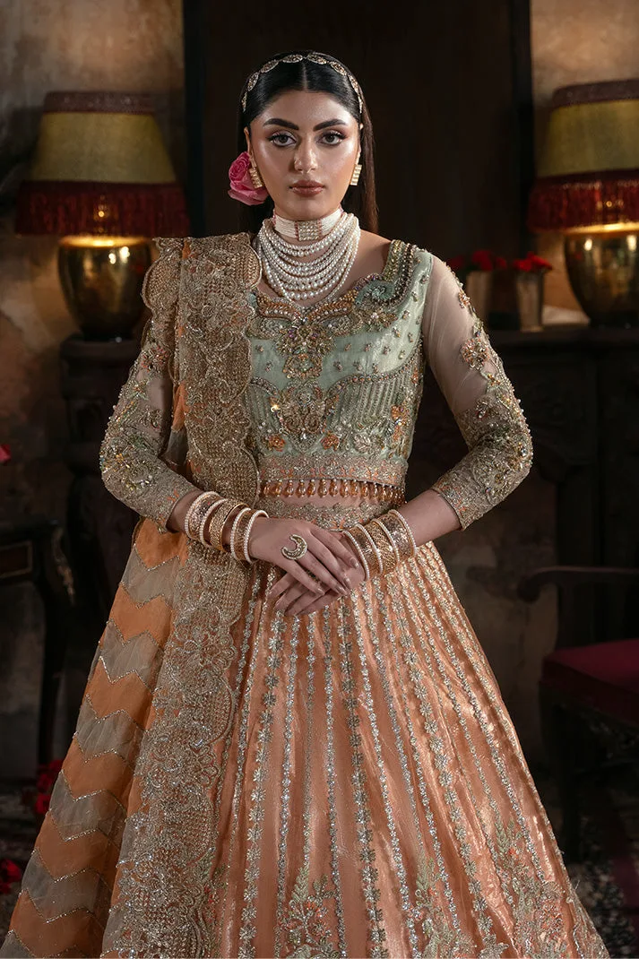 Embroidered Organza Pakistani Bridal Dress with Embellishment 4