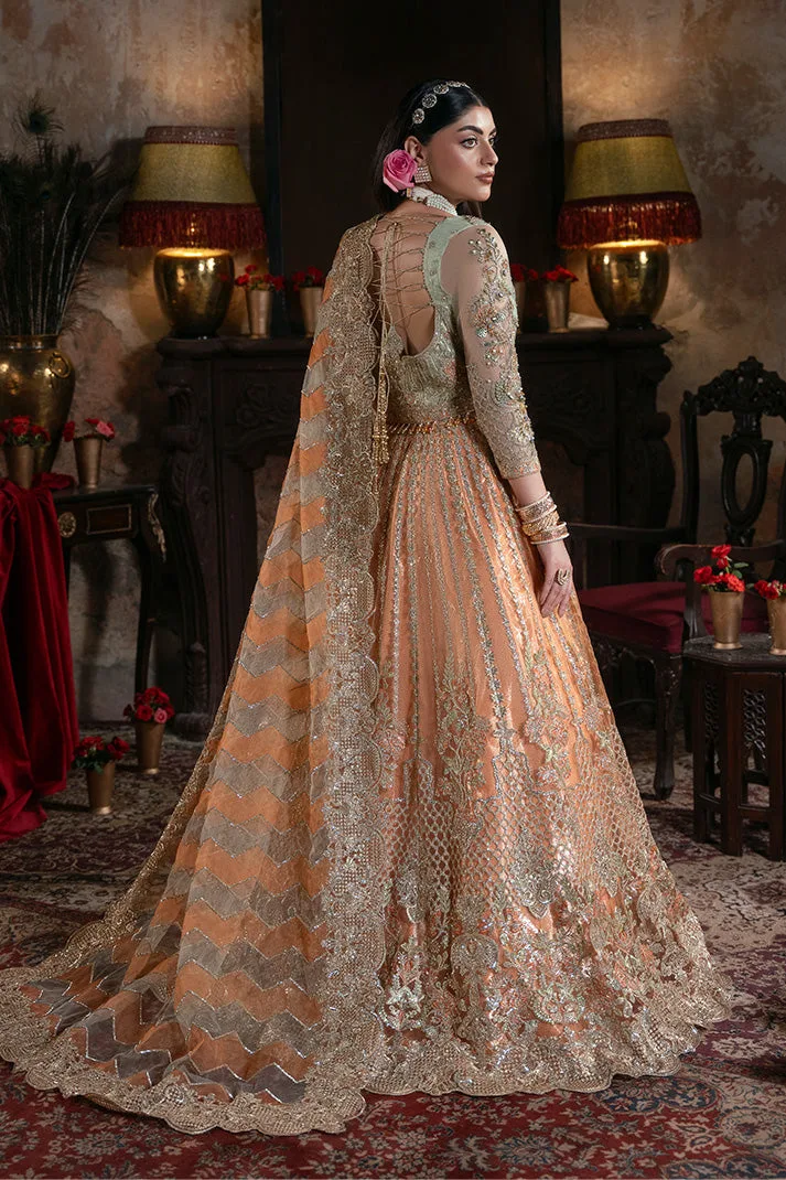 Embroidered Organza Pakistani Bridal Dress with Embellishment 7