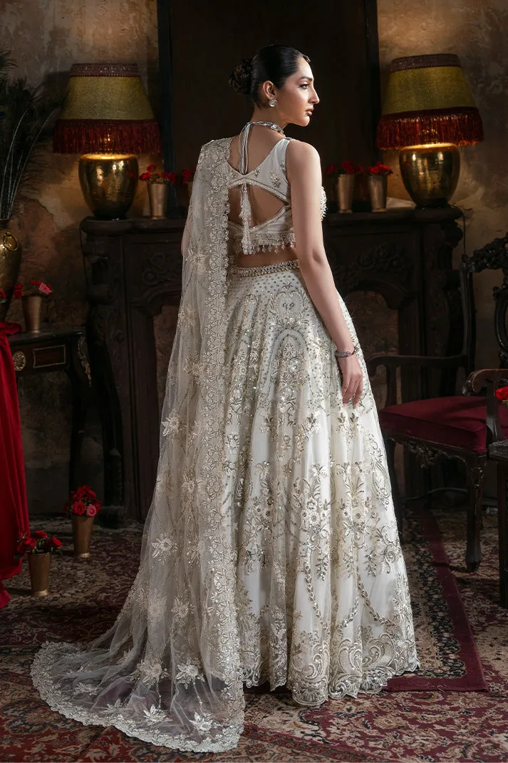 Embroidered Pakistani Bridal Dress with Organza Embellishment 2