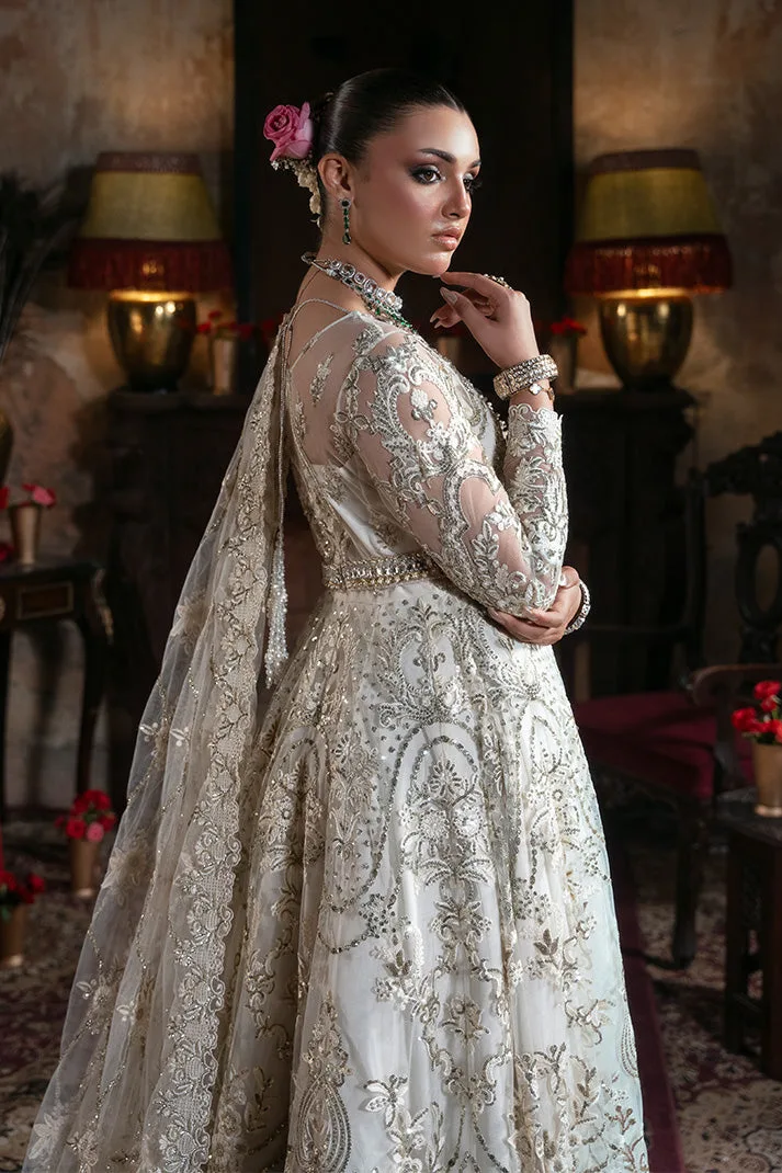 Embroidered Pakistani Bridal Dress with Organza Embellishment 5