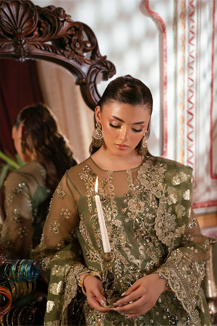 Pakistani Bridal Dress with Handmade Embellishment 5