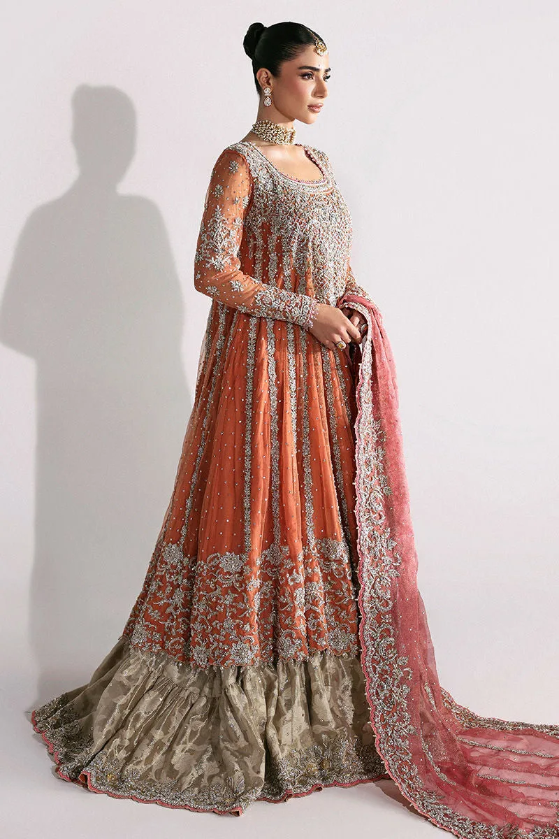 Pakistani Bridal Dress in Lehenga Frock Dupatta Style 3
