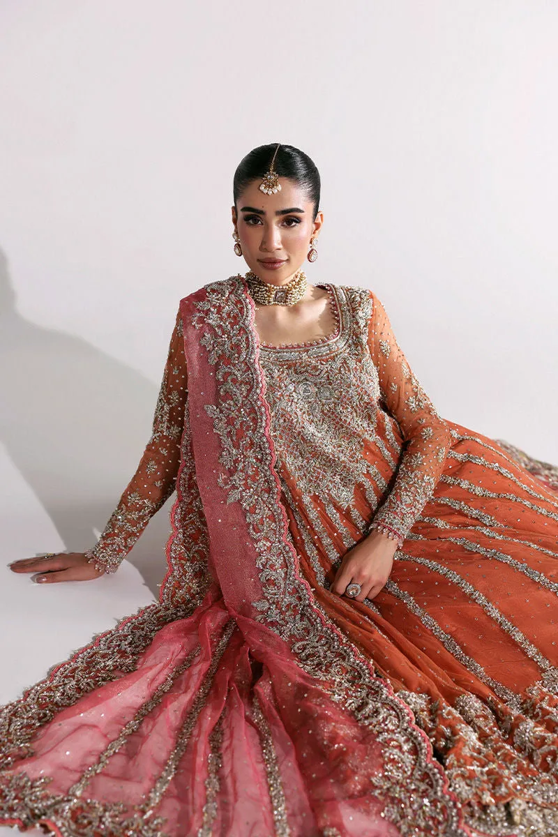 Pakistani Bridal Dress in Lehenga Frock Dupatta Style 4