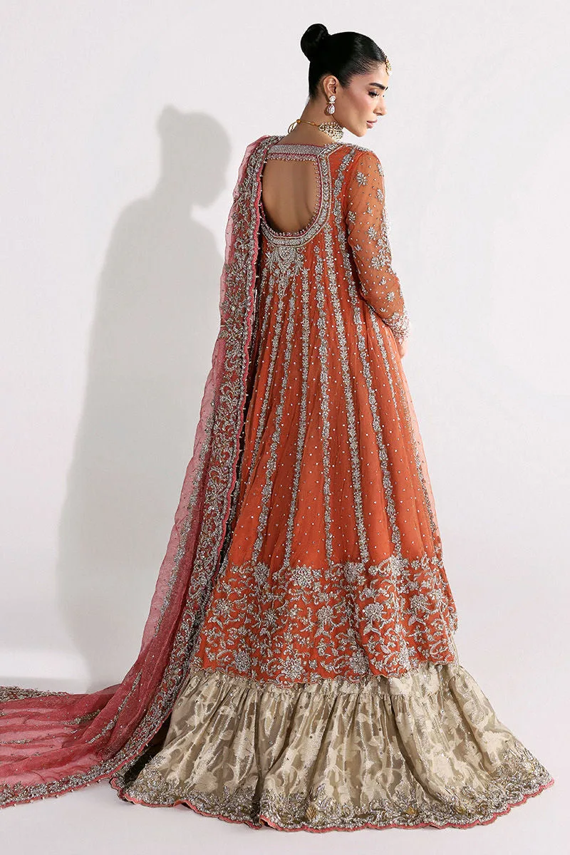 Pakistani Bridal Dress in Lehenga Frock Dupatta Style 7